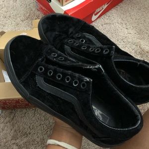 Super cute all black vans!
